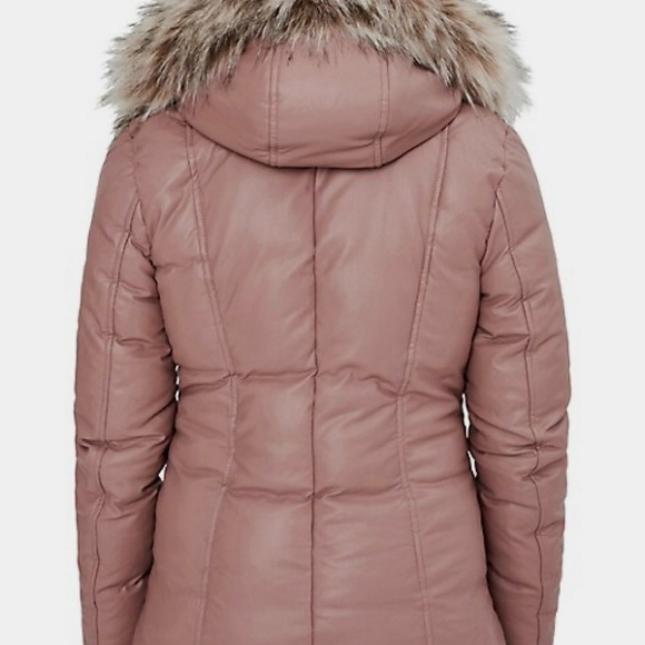 Noize | Gisele-X | Faux fur Hooded Parka Coat | Pink | Excellent condition - Picture 3 of 9